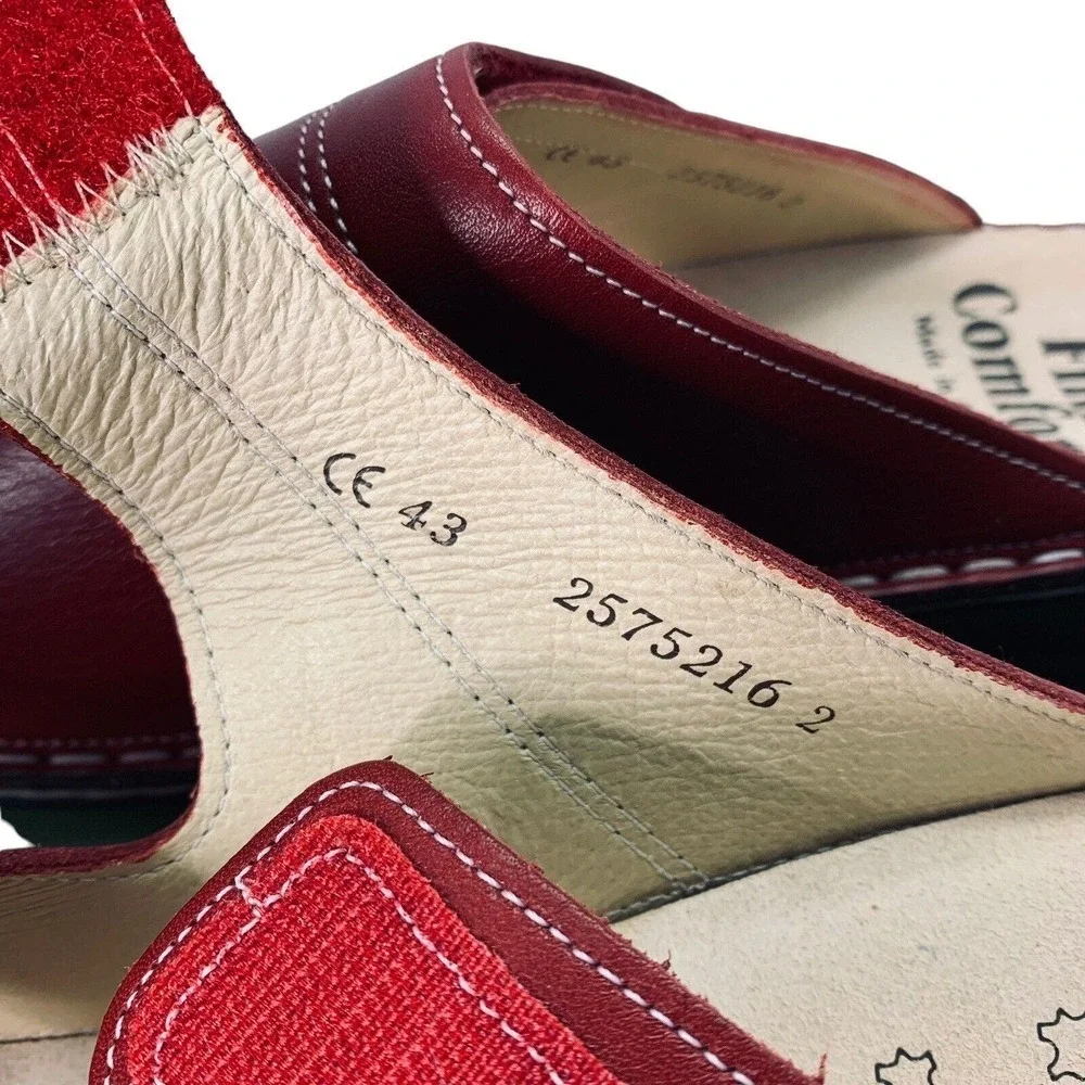 Finn Comfort Sansibar Venezia Red Sandals Womens Size 12 US 43 EU NWOT $225 - Picture 7 of 16